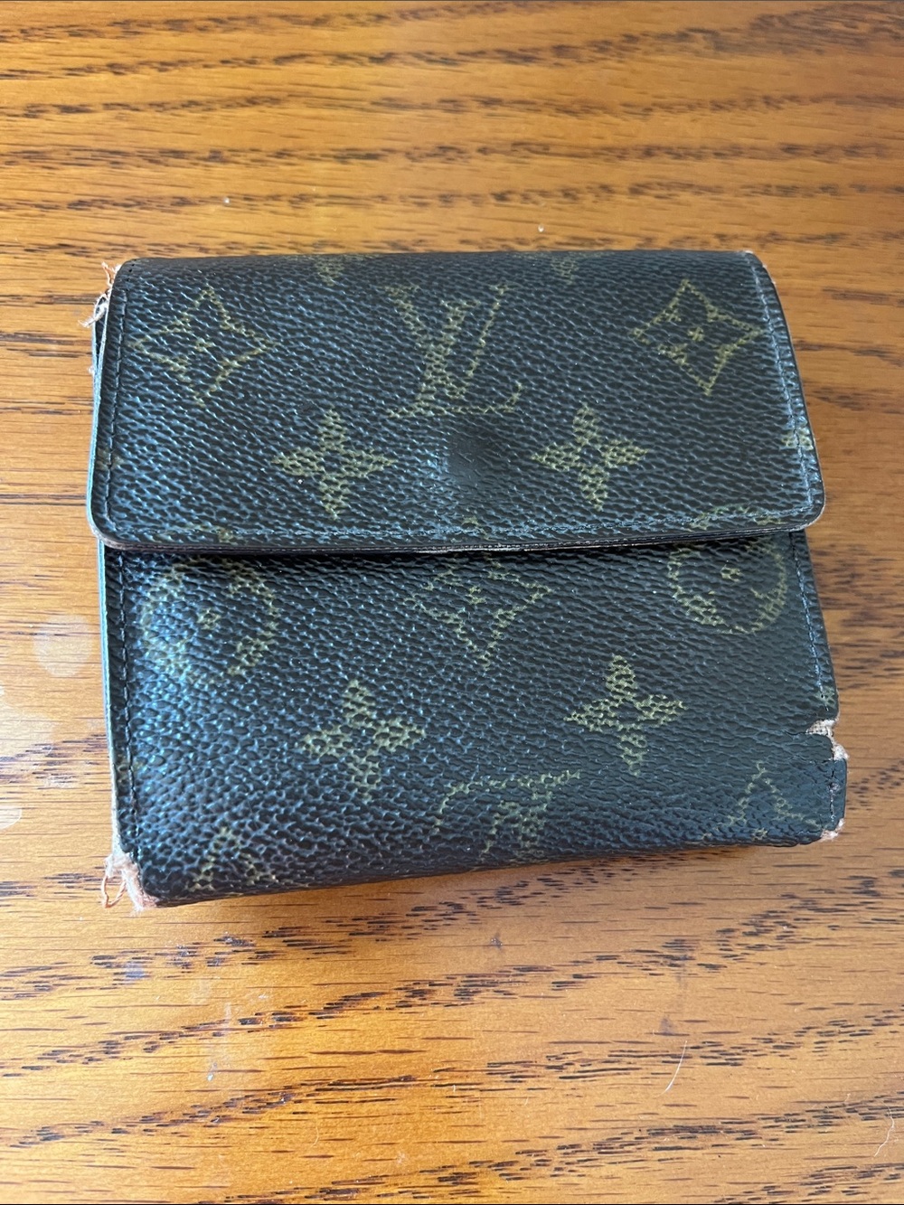 Louis Vuitton Monogram Compact Wallet in Dark Brown and Gold